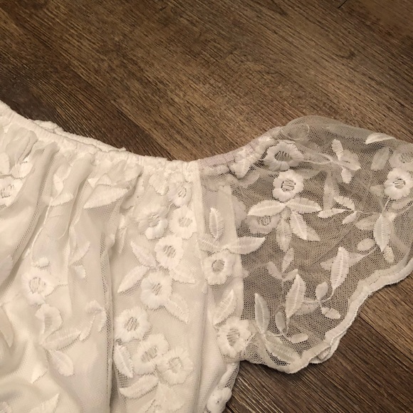 White Floral Romper - Picture 2 of 6